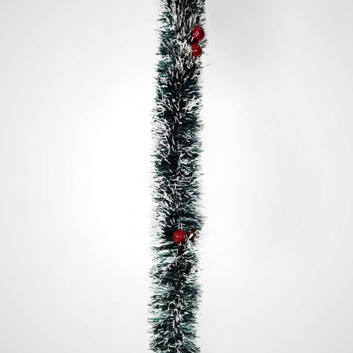 2m Snow Tipped Tinsel with Berries - AVAIL OCT 2024