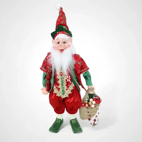 40cm Wise Old Elf Standing Figure (Bag)