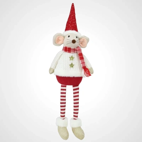 60cm Festive Mouse Knit Jumper Dangly Legs Boy