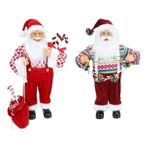 60cm Santa with Pom Poms 