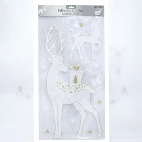 Giant Christmas Window Decal (White Stag)