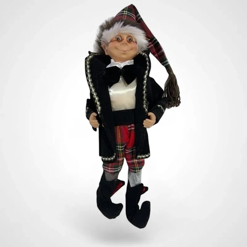 40cm Elf with Black Coat