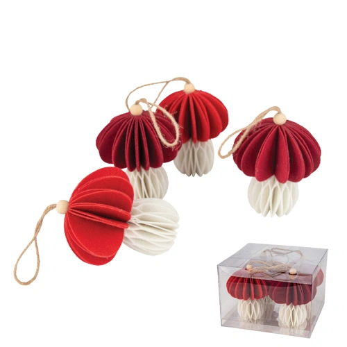 Styro Hanging Mushrooms, Box of 4