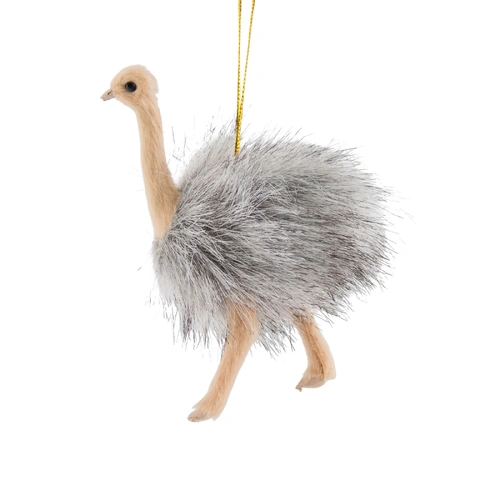 Faux Fur Hanging Emu Decoration