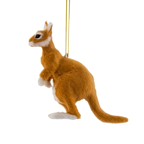 Faux Fur Hanging Red Kangaroo Figurine