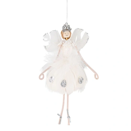 Whimsical Fabric White Dot Angel Decal