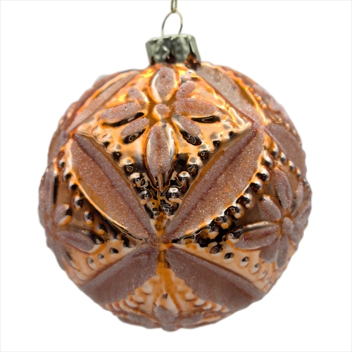 10cm Glass Coral Bauble -flowers