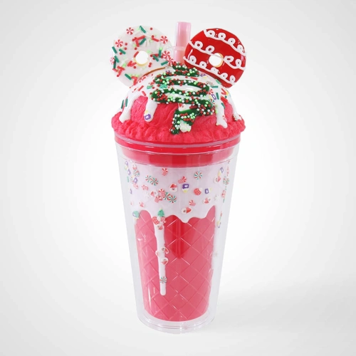 480ml Christmas Red Donut Tumbler - Avail October 2025