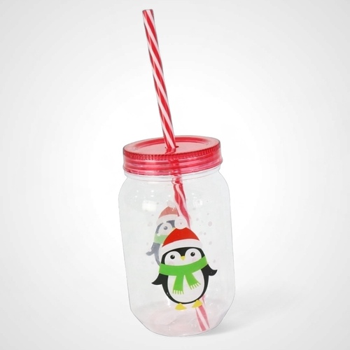 Penguin Screw Top Cup w/Straw -AVAIL OCT 2024