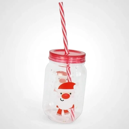 Santa Screw Top Cup w/Straw - Avail Oct 2025