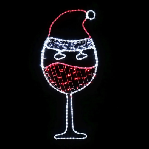 Santa Wine Glass Motif- see video