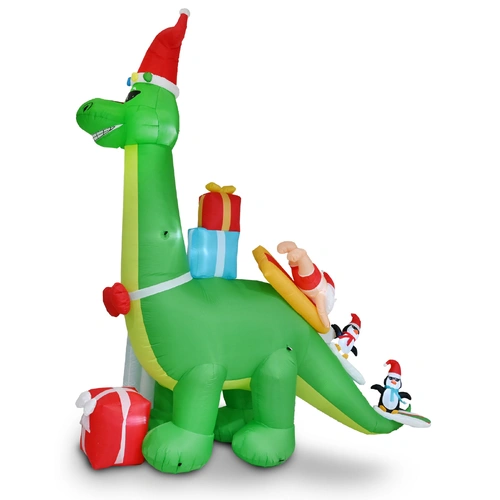 Inflatable Humungosaurus Santa Wave Rider 3.9m