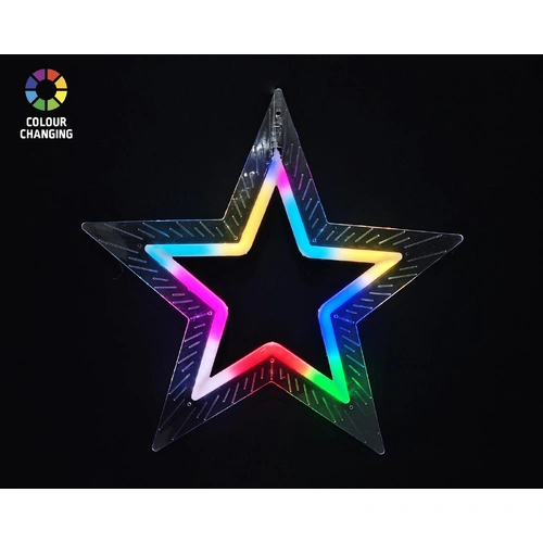 Die-Cut Rainbow Christmas Star Motif  - PREORDER FOR 2025