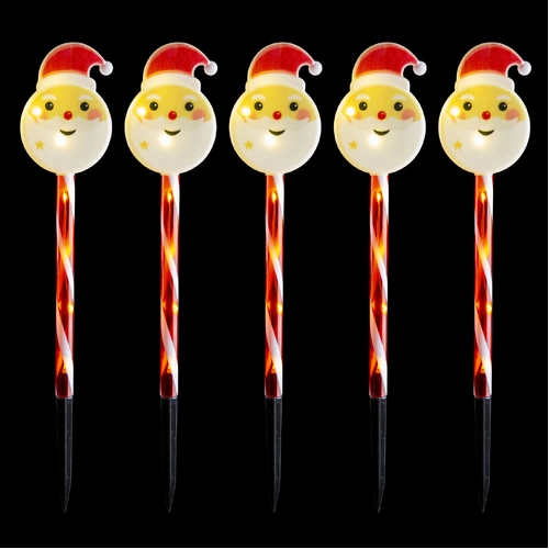 Santa Solar Head Path Lights