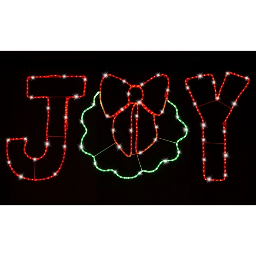 Joy with Wreath Rope Light Motif - PREORDER