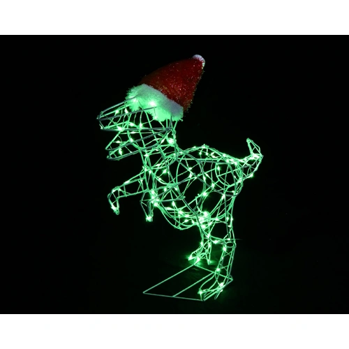 Green Christmas T-Rex with Santa Hat - PREORDER FOR 2025