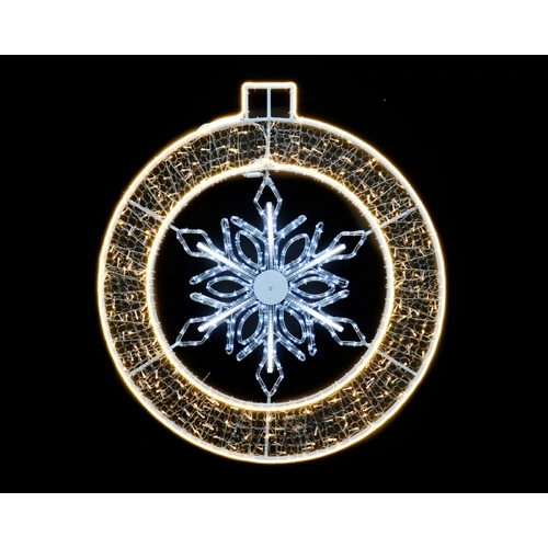Warm White/White Neon Flex Bauble Melting Snowflake -PREORDER