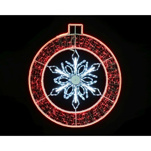 Red/White Neon Flex Bauble Melting Snowflake -PREORDER FOR 2025