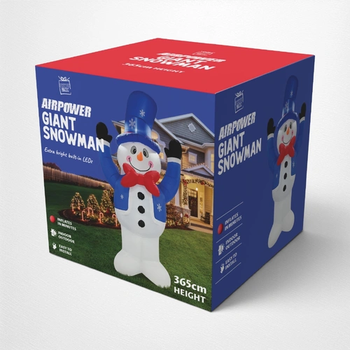Inflatable High Five Snowman- 3.65m