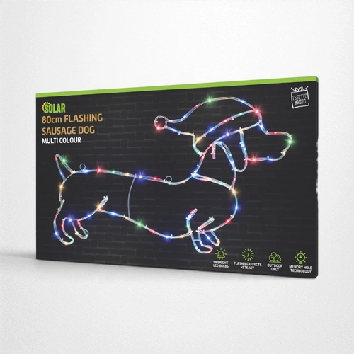 Solar Tubelight Dachshund Motif