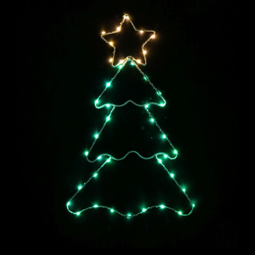 Green Starry Wire Tree Silhouette