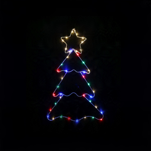 Multi Starry Wire Tree Silhouette