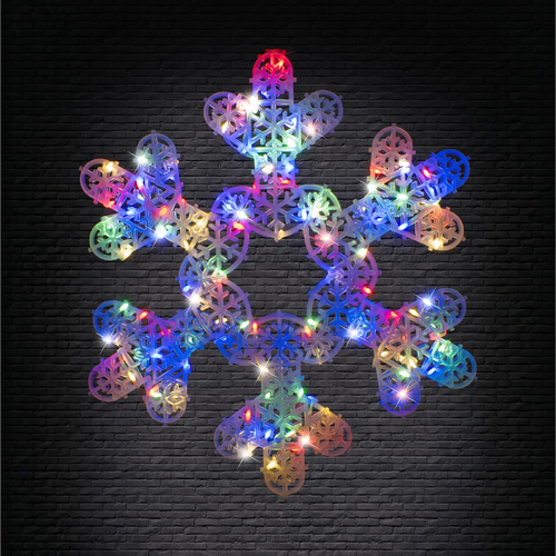 Starry Wire Multi Snowflake Motif