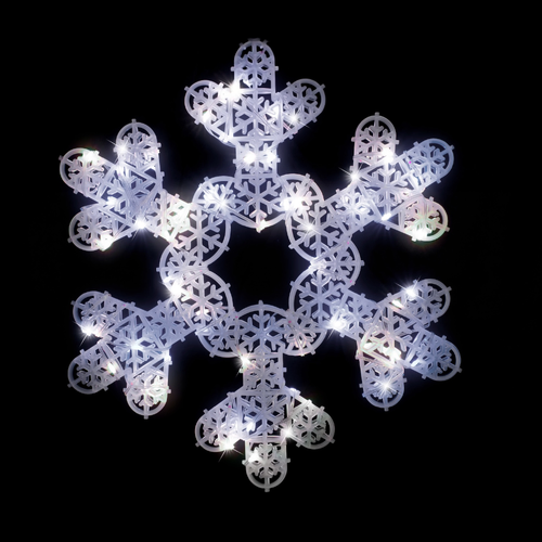 Starry Wire Cool White Snowflake Motif