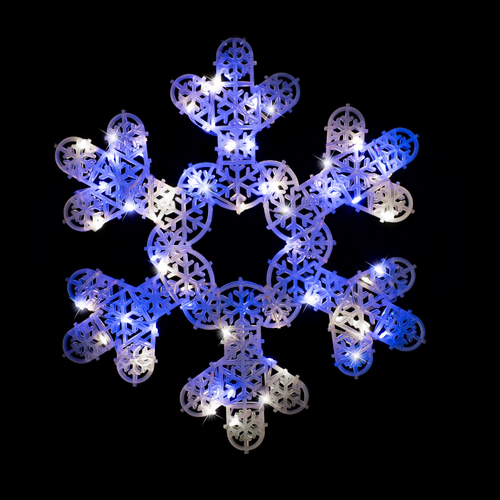 Starry Wire Blue/White Snowflake Motif