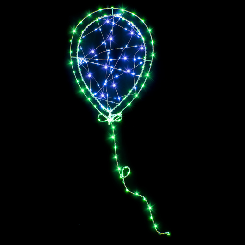 Starry Wire Twinkle Balloon - Green & White