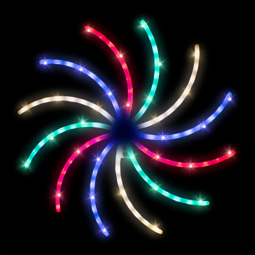 Multi Spiral Wheel Christmas light- 56cm