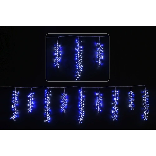 2.4m  Cluster Blue/White Icicles