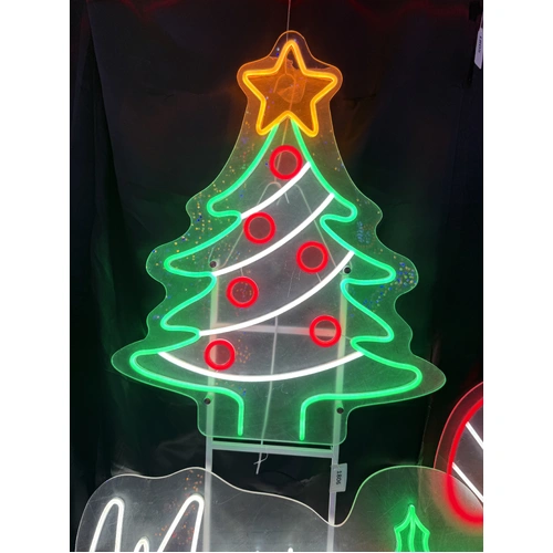 Neon Tree and Star Motif