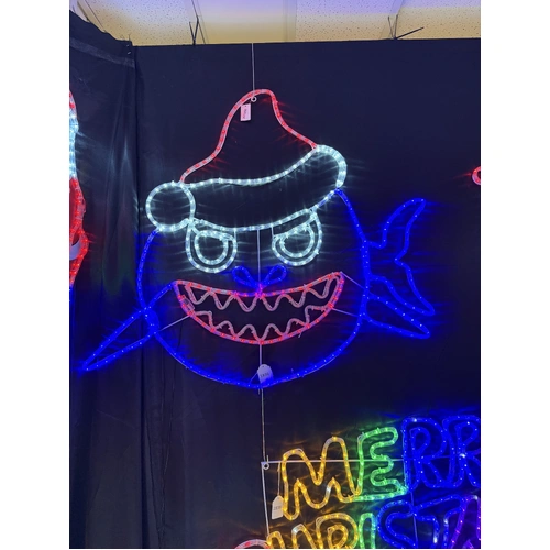 Sharky Christmas Rope Light Motif - PREORDER FOR 2026