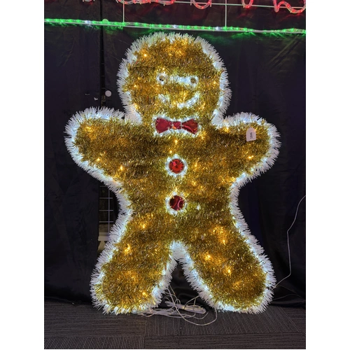 Tinsel Gingerbread Man Rope Light Motif - PREORDER FOR 2026