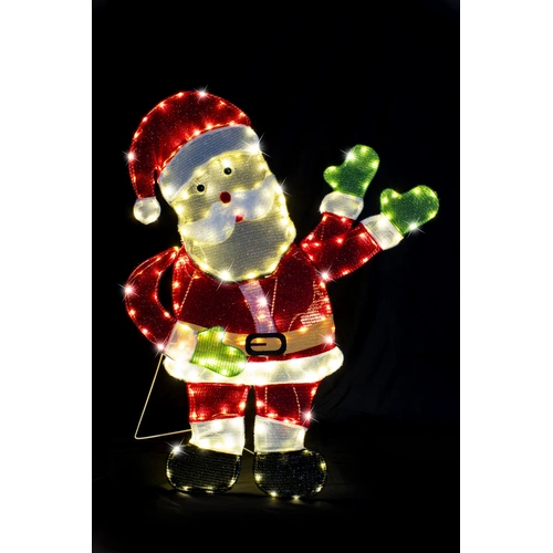 Tinsel Mesh Santa Waving Motif 