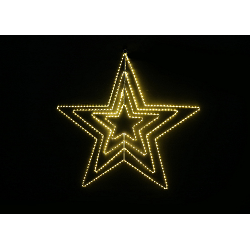 LED Starry Wire 4D Star  80cm Gold