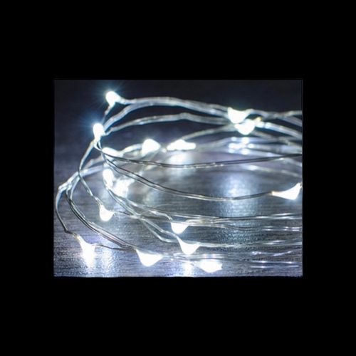 5m Teardrop White Battery String- Light