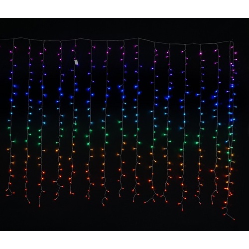 LED Rainbow Curtain 2.4m x 2.4m Waterfall