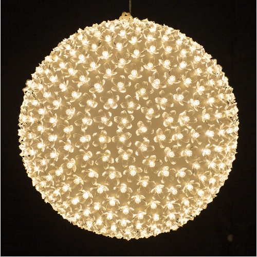 32cm Warm White Flash Petal Ball