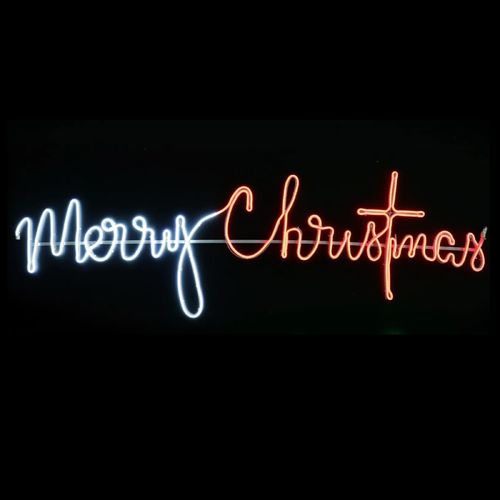 Neon Flex Merry Christmas - White/Red - PREORDER FOR 2025