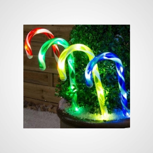 Solar Mini Candy Cane Path Lights