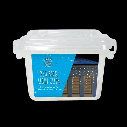 Fairy/Icicle Clips - 250 -  W/Storage Tub