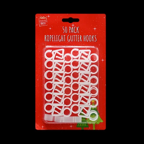 Pack 50 Rope Light Gutter Hooks