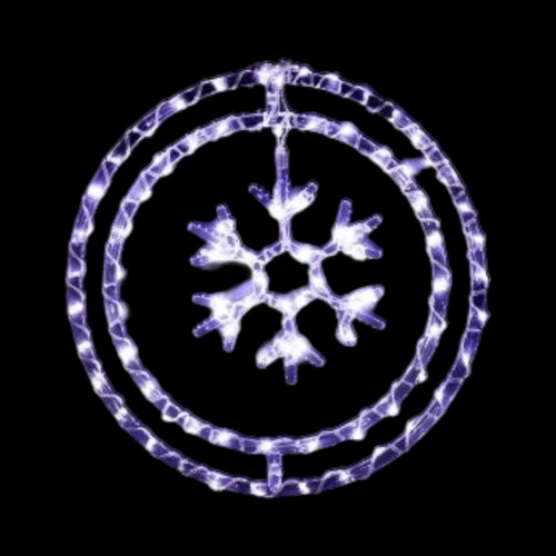 Crystal Ring with Snowflake Motif