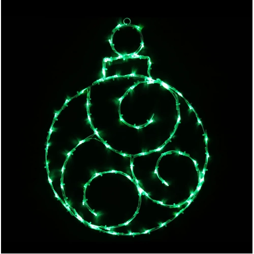 Green Twinkling Bauble Motif 60cm