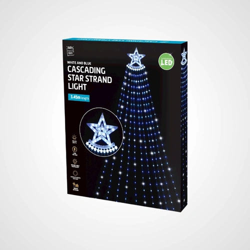 LED Flexwire Waterfall Star Light Blue/White - PREORDER