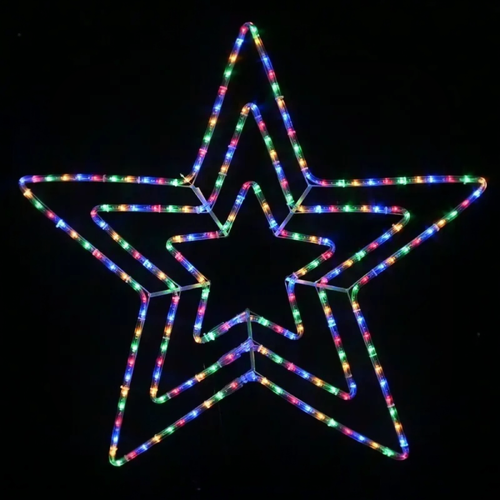 3 Layered Multi Star Rope Light Motif 