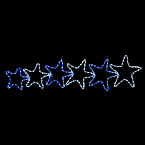 6 Blue/White Stars Rope Light Motif - avail October 24