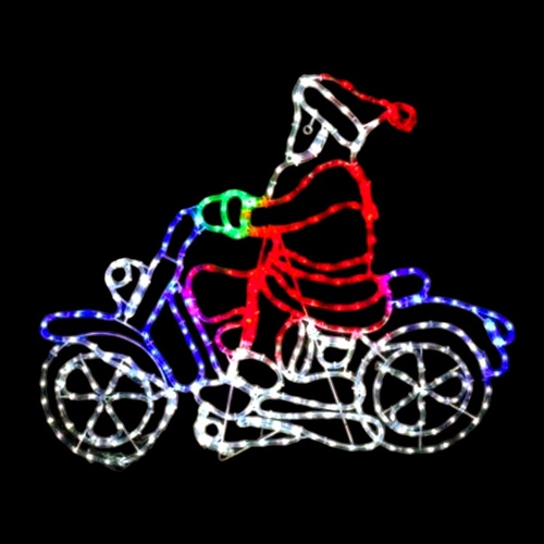 Santa Motorbike Crew Rope Light Motif avail October 24